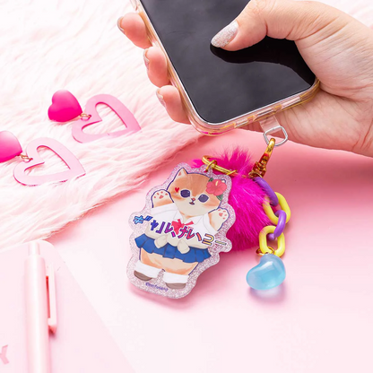 Mofusand｜Gyarunyan Girl Collection Acrylic Keychain Bag Charm｜140×55×55mm approx.