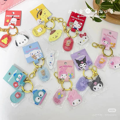 Sanrio三丽鸥｜Acrylic Face Keychain角色大赏可爱脸型亚克力钥匙扣挂件/钥匙圈/又厚又透很有质感｜约4×0.4×3.5cm