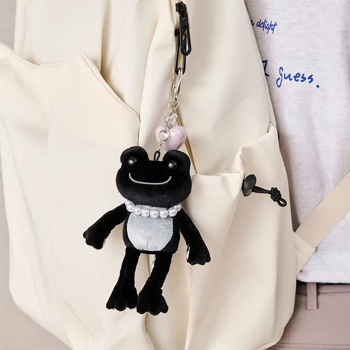Pickles the Frog｜Monotone Mascot Holder /Plush Keychain｜H14×W8×D4cm approx.