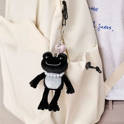 Pickles the Frog｜Monotone Mascot Holder /Plush Keychain｜H14×W8×D4cm approx.