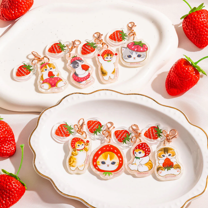 Mofusand｜Merci Strawberry  Mini Acrylic Charms mystery bag/blind box/All 8 types｜1pcs