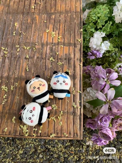 Chiikawa 吉伊卡哇｜Panda Mascot熊猫毛绒玩偶挂件/包挂｜约H110×W85×D40mm