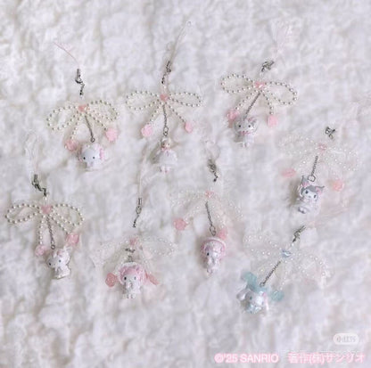【limit 3】Sanrio｜White Frill Design Charm mystery bag/blind box/All 8 types｜1pcs