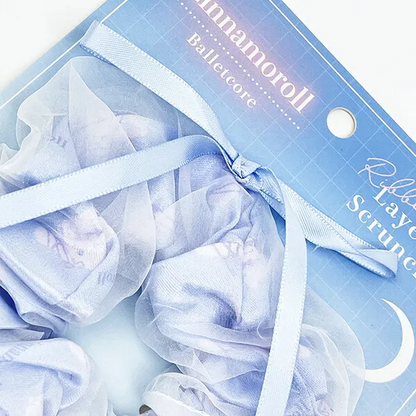 Sanrio｜Ribbon Layered Scrunchie Ballet Core｜1.5 x 12.6 x 15.7cm approx.