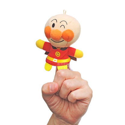 Anpanman｜Go! Anpanman Uncle Jam Fluffy Finger Puppet Mascot Holder /Plush Keychain｜W90 x H100 x D55mm aprox.