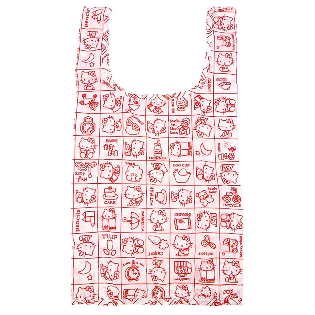 Hello kitty｜Classic Plush Eco Bag Mascot Holder /Plush Keychain｜8.0 x 11.0 x 15.0cm approx.