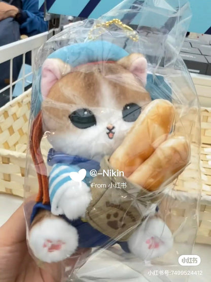 Mofusand｜mofumofu journey Parisian French Bread Mascot Holder /Plush Keychain｜H150 x W135 x D90mm approx.