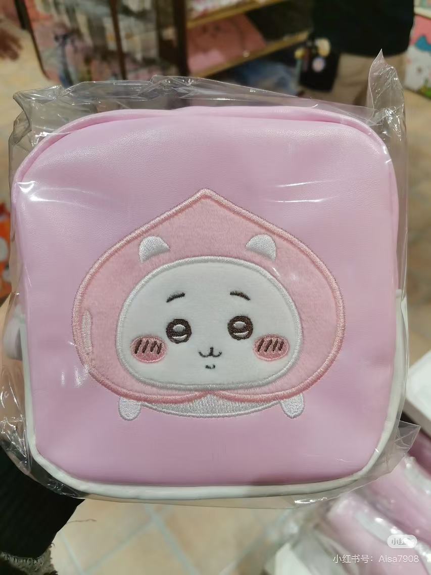 Chiikawa｜Peach series Square pouch｜H130×W130×D40mm approx.