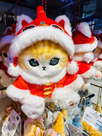 【limit 1】Mofusand｜Chainya Clothing Nyan Mascot鲨鱼猫中国新年限定吉祥服装坐姿毛绒玩偶挂件/包挂｜约H135 x W120 x D100mm