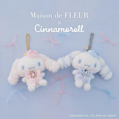 Sanrio｜Maison de FLEUR Cinnamoroll Mascot Holder /Plush Keychain