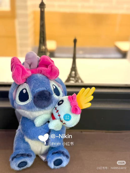 Disney｜Ribbon Stitch &amp; Scrump Mascot Holder /Plush Keychain｜H17.5×W8.5×D15cm approx.