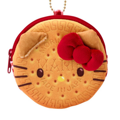 Sanrio三丽鸥｜Morinaga × Sanrio Collaboration Biscuit &amp; Pouch森永联名饼干+饼干造型零钱包挂件/正反面都可爱｜约幅11×奥行4×高さ11cm【25.07】