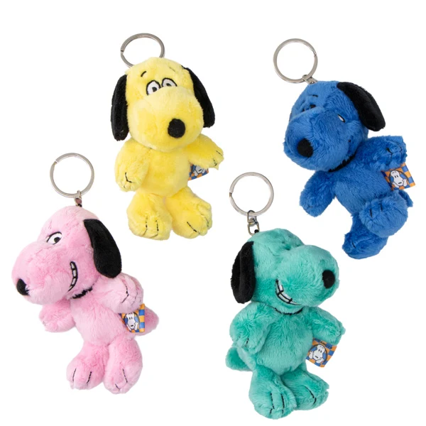 Snoopy｜Peanuts I LIKE COLORFUL COLLECTION Fluffy Mascot Holder /Plush Keychain｜12cm x 7cm x 7cm approx.