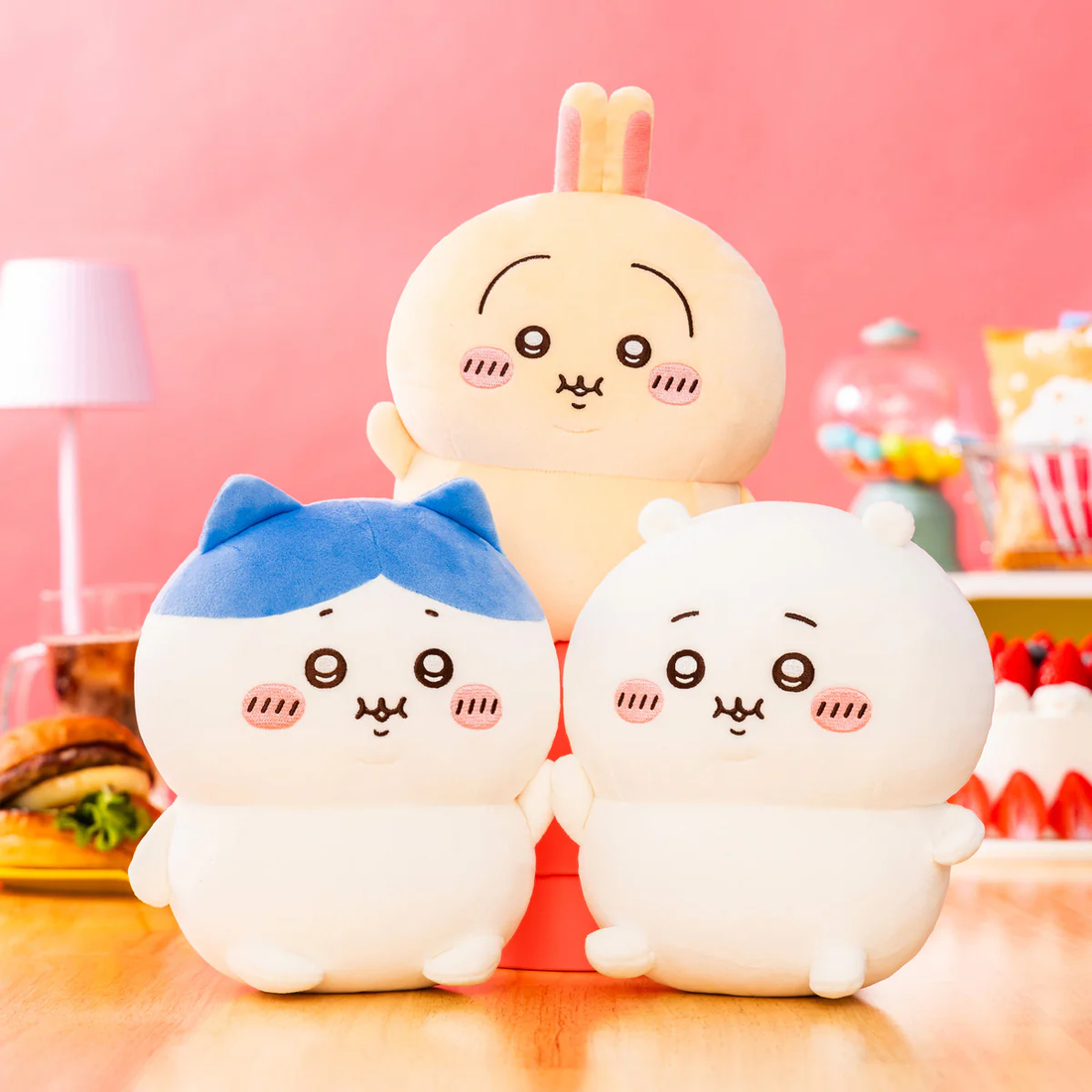 chiikawa｜Weighted! Chubby Cuddly Hand-sized Plush Dolls/Plush Toy｜H190 x W160 x D130mm approx.