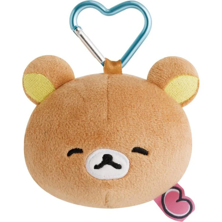 Rilakkuma｜Yuruyuru Pokapoka Warm and Cozy Heart Carabiner Plush Mirror Keychain｜ 80×95×40mm approx.