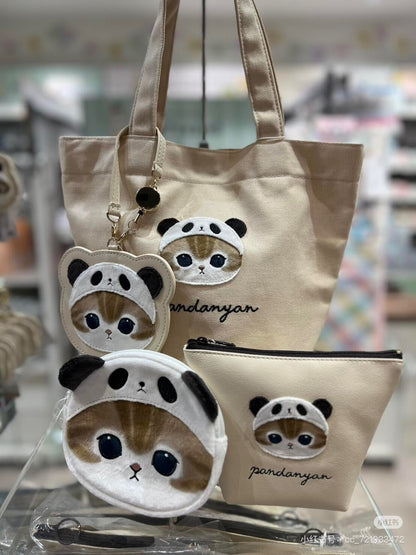 Mofusand｜Mini Tote bag softly (Panda)｜H380 x W300 x D150mm approx.