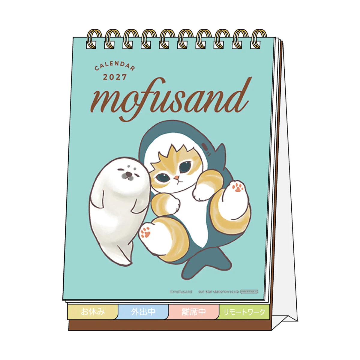 mofusand｜Desk Calendar with Message 2027｜105×150×75mm approx.