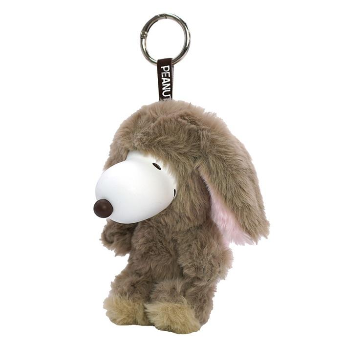 Snoopy｜Peanuts Fluffy Hooded Lop-Eared Bunny Mascot Holder /Plush Keychain｜H13 x W12 x D11cm approx.
