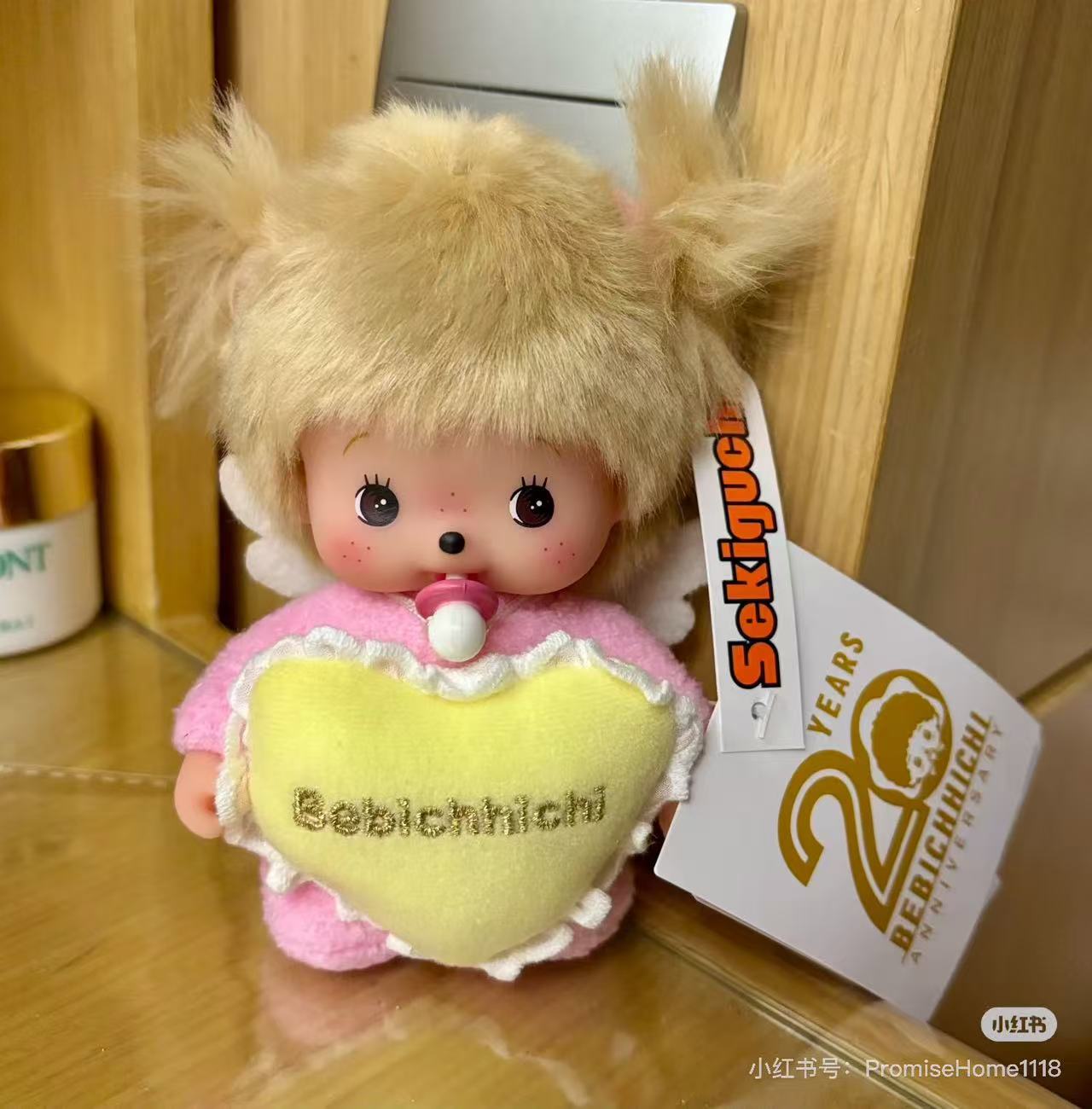 【limit 1】Monchhichi｜Love Happy Angel Bebichhichi Plush Doll｜ S/16 x 10 x 7cm approx.