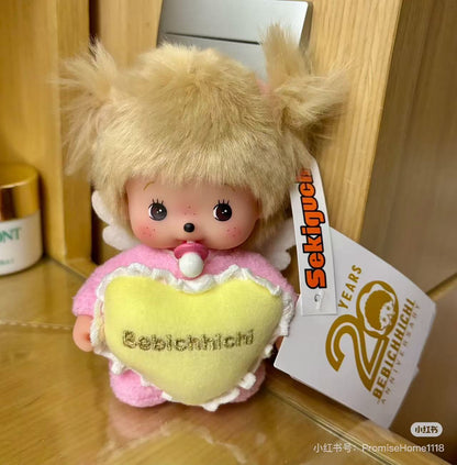【limit 1】Monchhichi｜Love Happy Angel Bebichhichi Plush Doll｜ S/16 x 10 x 7cm approx.