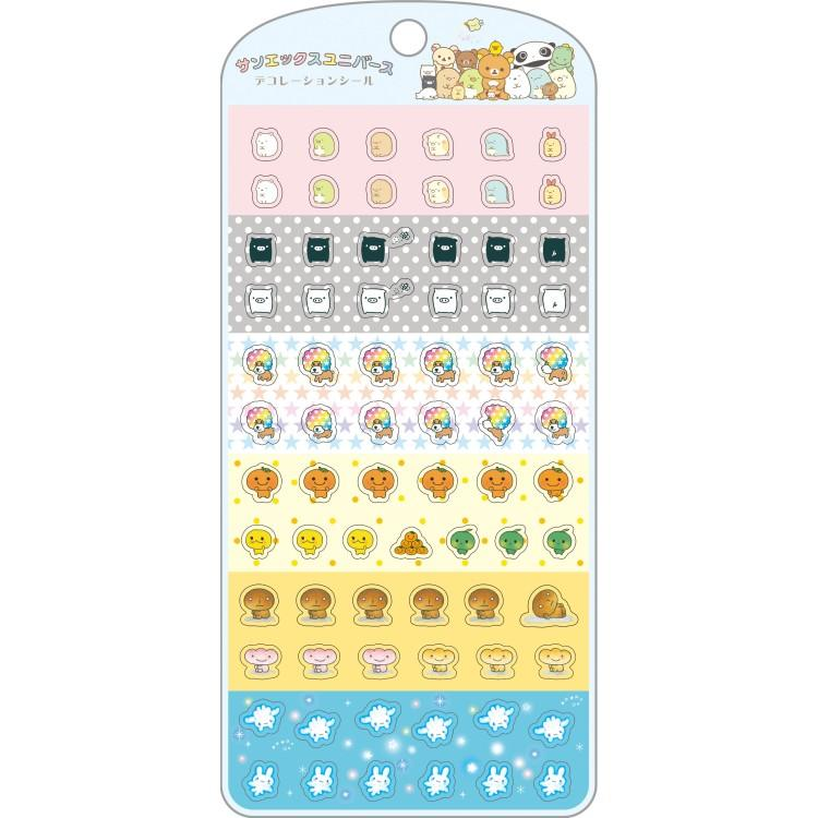 Sanx｜Characters Decoration Stickers ｜200 x 95 mm approx.