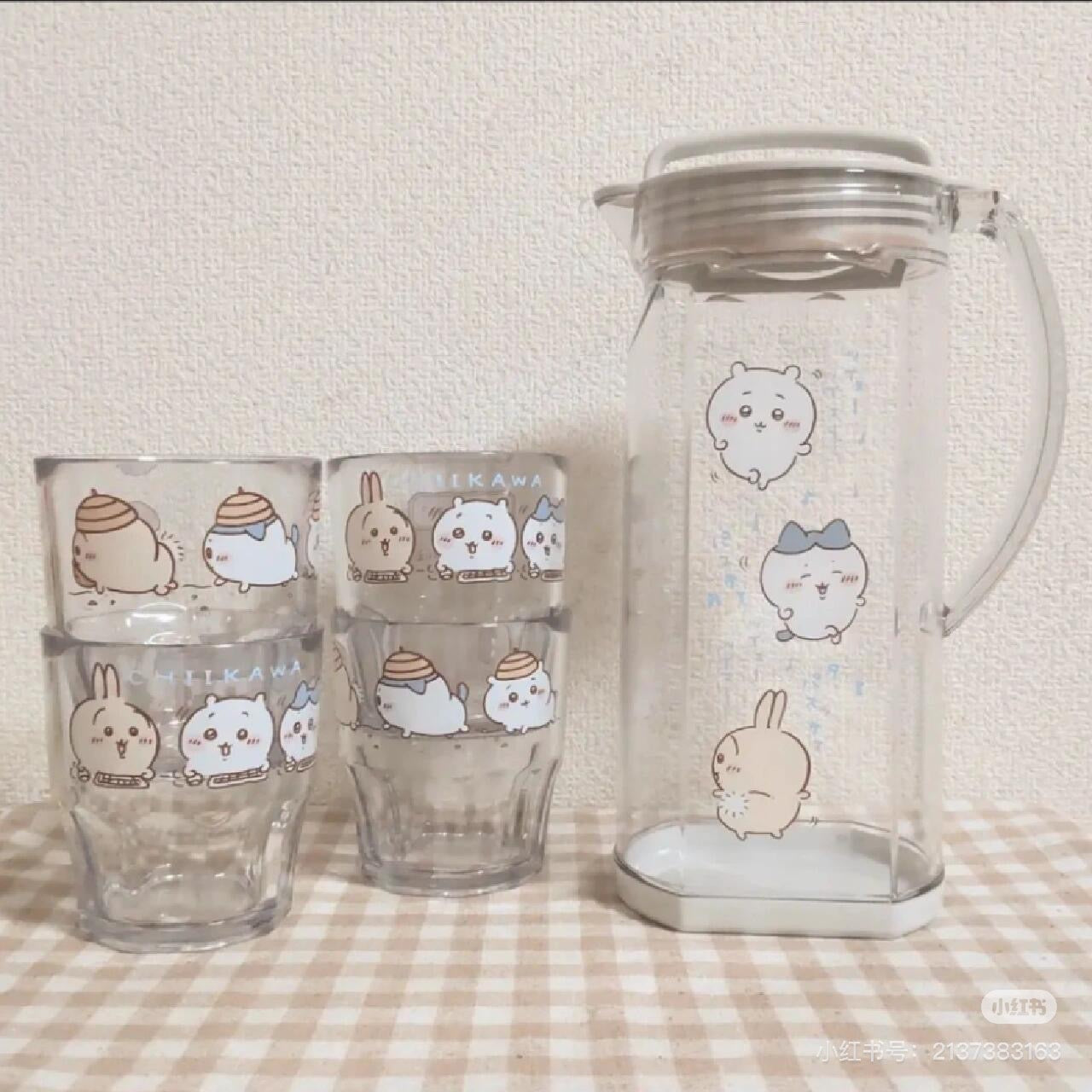 chiikawa吉伊卡哇｜OSK Chiikawa Plastic Cup可爱耐摔角色透明树脂杯/杯子/洗碗机/干燥机可用｜300ml