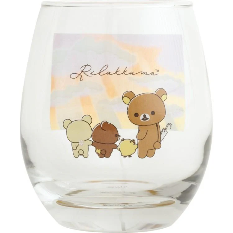Rilakkuma｜Rainy Day to Sunny Swaying Glass Tumbler｜95×Φ80mm approx.