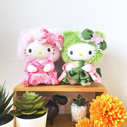 Sanrio｜Hello Kitty Fine Face Mini Mascot Holder /Plush Keychain｜H14 x W11 x D7cm approx.