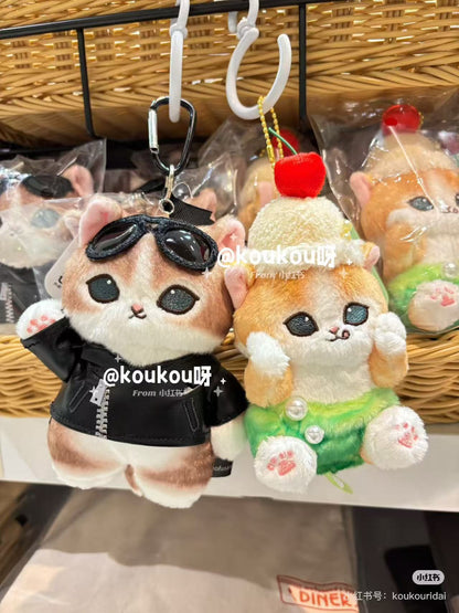 Mofusand｜Leather Jacket Cat Mascot Holder /Plush Keychain｜140×105×70mm approx.