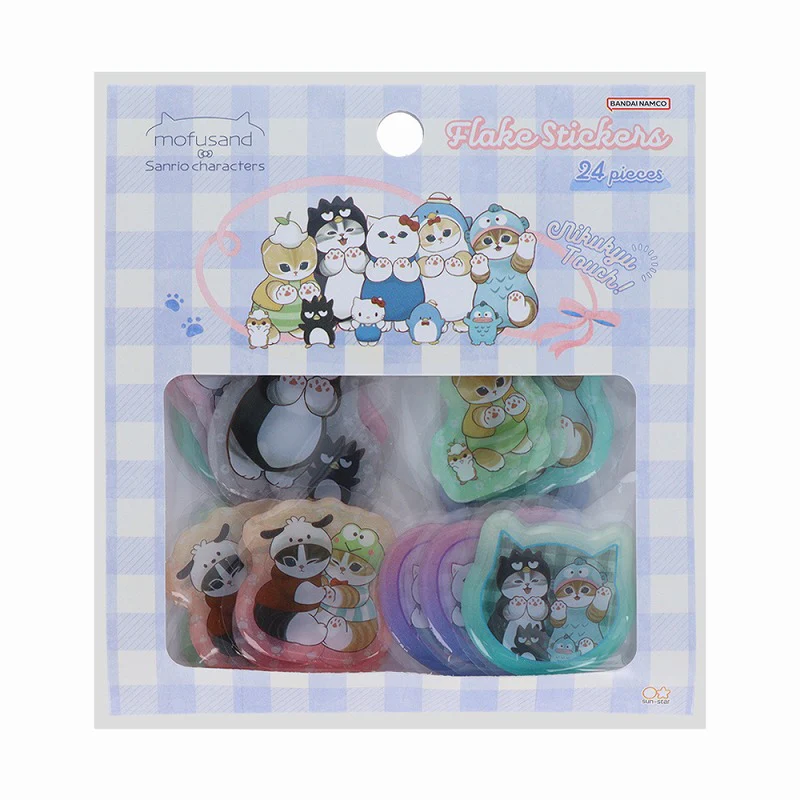 Mofusand|Sanrio × Mofusand Plump Sticker|H110 × W100 × D3mm approx.