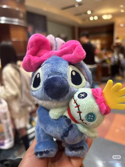 Disney｜Ribbon Stitch &amp; Scrump Mascot Holder /Plush Keychain｜H17.5×W8.5×D15cm approx.