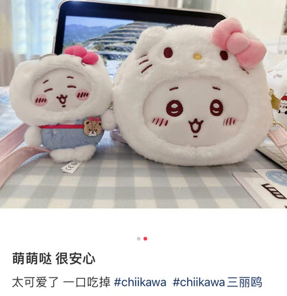 【limit 1】Sanrio｜Chiikawa X Sanrio Characters  Mascot Holder /Plush Keychain｜8 x 14.5 x6cm approx.
