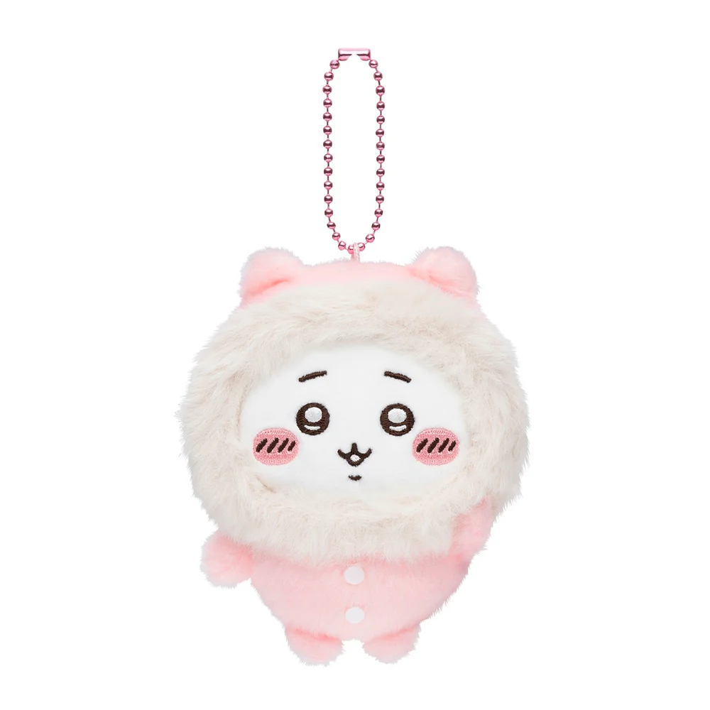 Chiikawa 吉伊卡哇｜Hossa Fussa pajamasMascot毛茸茸冬日睡衣可爱角色毛绒玩偶挂件/包挂｜约H115×W90×D45mm
