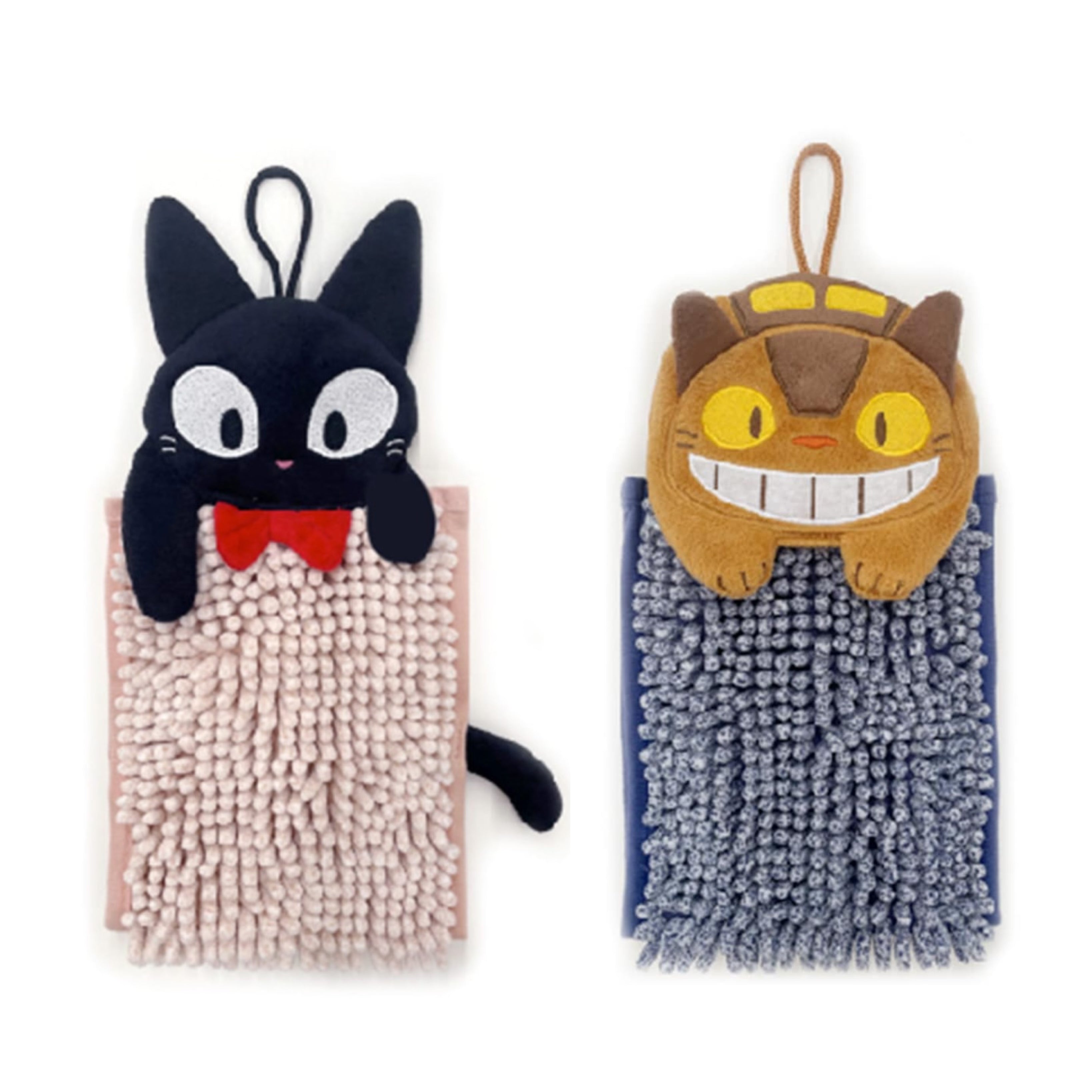 My neighbor totoro｜Fluffy Hand Towel吉卜力宫崎骏卡通角色可悬挂吸水速干超细纤维刺绣擦手巾｜约W16 x H34 x D4 cm