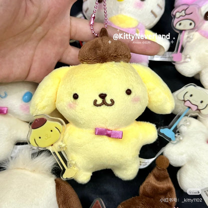 Sanrio三丽鸥｜Fujiya Chocolate Bar &amp; Mascot Holder不二家联名巧克力棒毛绒玩偶挂件/包挂｜约9×5×11cm