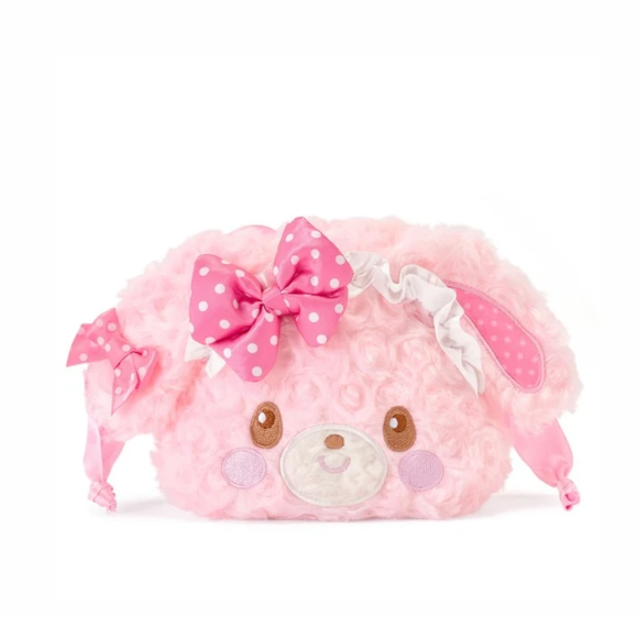 Sanrio｜GRL Characters Collaboration Curly Fur Head Dress Face DrawstringBag｜180x180 approx.
