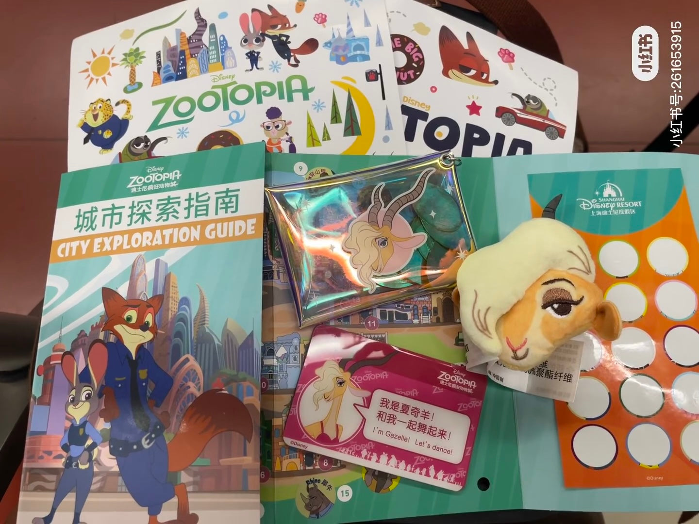 Disney迪士尼｜《疯狂动物城》Judy朱迪&amp;Nick尼克城市探索指南可爱卡套/磁贴套装