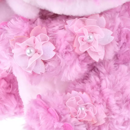 Disney迪士尼｜Cherry Blossom Sakura 2025Collection  PlushToy 东迪2025年限定樱花粉坐姿毛绒玩偶/公仔/超好摸玫瑰卷毛｜ 约高さ31×幅26×奥行き21(cm)