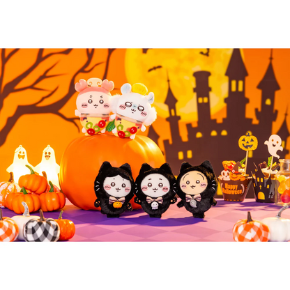 Chiikawa 吉伊卡哇｜Plush Keychain Usagi Black Cat Ver万圣节限定黑猫毛绒玩偶挂件/包挂/铃铛会响很可爱｜约H120×W85×D70mm
