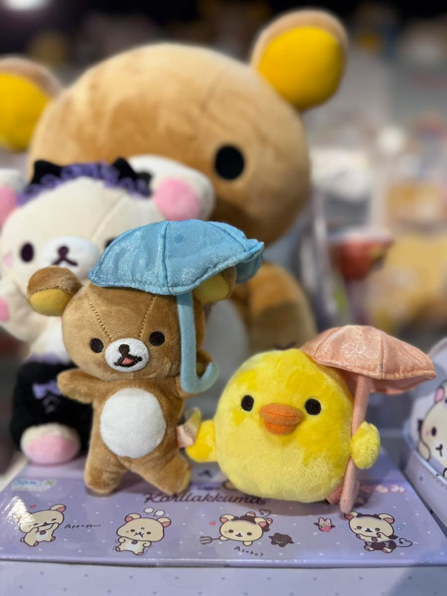Rilakkuma｜Rainy Day to Sunny Umbrella Mascot Holder /Plush Keychain｜160×140×95mm approx.