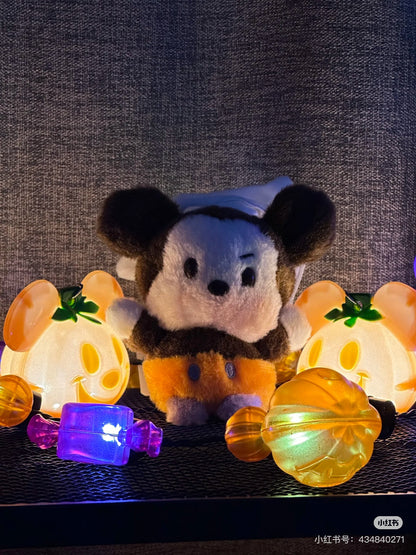Disney迪士尼｜Urupocha-chan Plush - Mickey Mouse / Halloween Ghost万圣节限定豆豆眼可变装米奇毛绒挂件/包挂｜约13×12×8cm