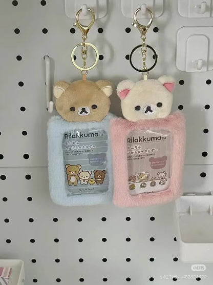 Rilakkuma｜Fluffy Photo Keychain｜150×90×15mm approx.
