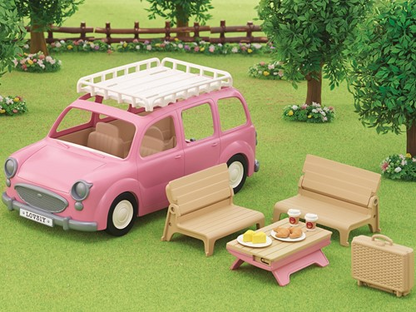 SylvanianFamilies森贝儿家族｜ Family picnic car粉色家庭野餐车套装玩具/过家家5535
