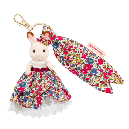 SylvanianFamilies｜Chocolate Rabbit Sister Liberty Print Keychain