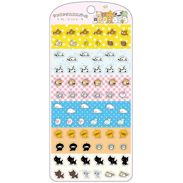 Sanx｜Characters Decoration Stickers ｜200 x 95 mm approx.