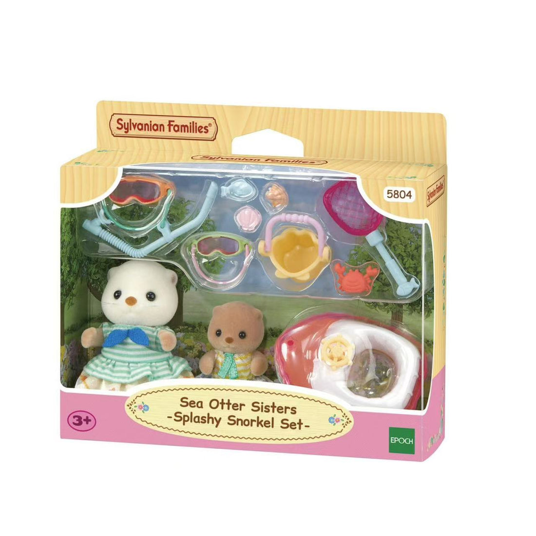 SylvanianFamilies|Sea Otter Sisters-Splashy Snorkel Set 5804