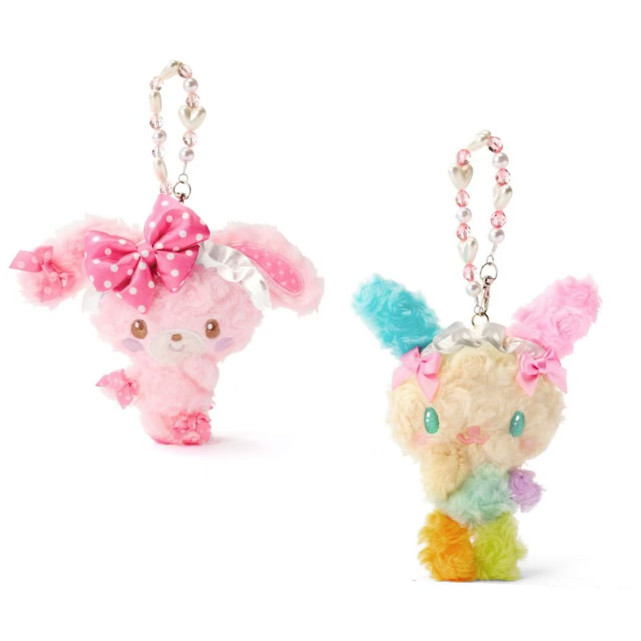 Sanrio｜GRL Characters Collaboration Curly Fur Head Dress Mascot Holder /Plush Keychain｜170x140x40mm approx.