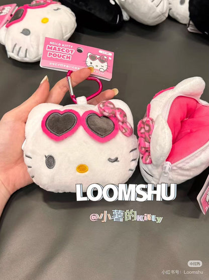 Hello kitty｜Mini Plush Pouch with Carabiner｜100×115×50mm approx.