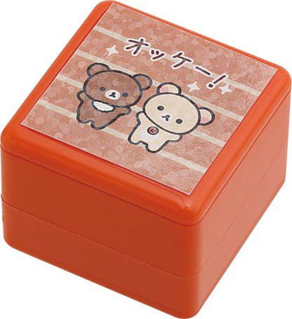 Rilakkuma轻松熊｜San-X Stamp Chops Set - Rilakkuma / Messages闪闪6色印章套组｜約90 x 105 x 35mm