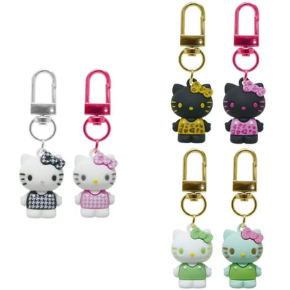 Sanrio｜Hello Kitty Houndstooth Figure Charm Keychain Set｜19×26×16mm approx.